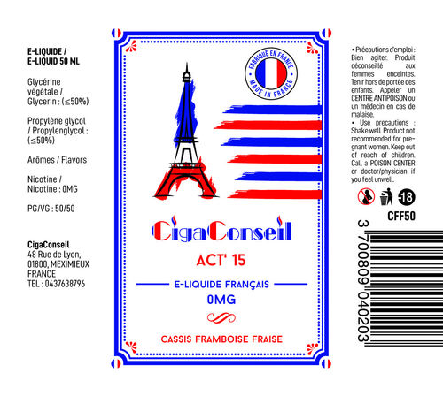 Act’ 15 Cassis Framboise Fraise - CIGACONSEIL